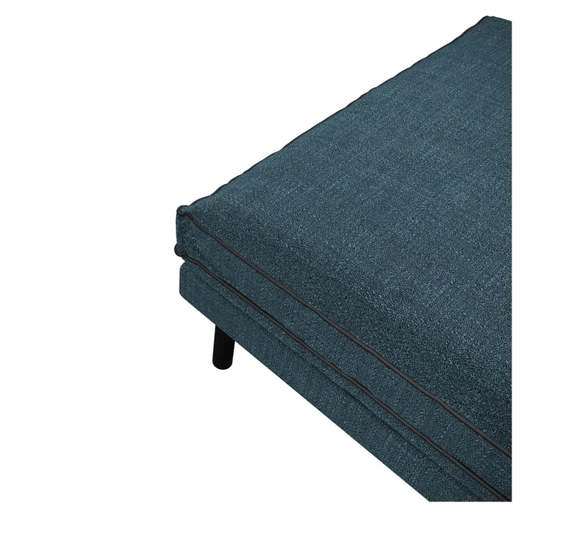 Pouf ESTER Tissu tramé et passepoil velours