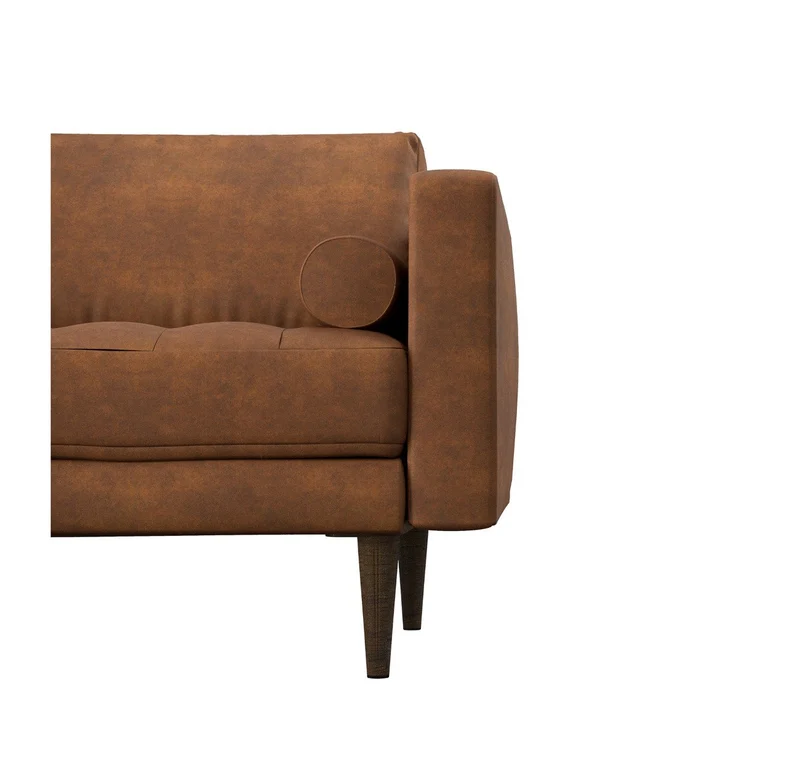 Canapé grand angle gauche JAKOB Tissu vintage vieilli