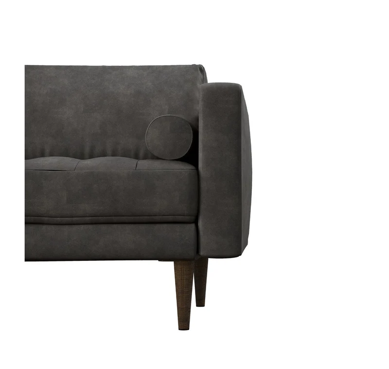 Canapé d'angle gauche JAKOB Tissu vintage vieilli