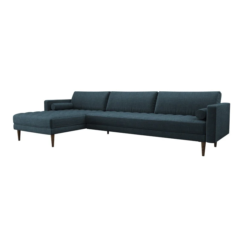 Canapé grand angle gauche JAKOB Tissu tramé