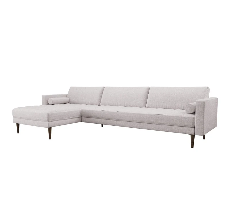 Canapé grand angle gauche JAKOB Tissu tramé