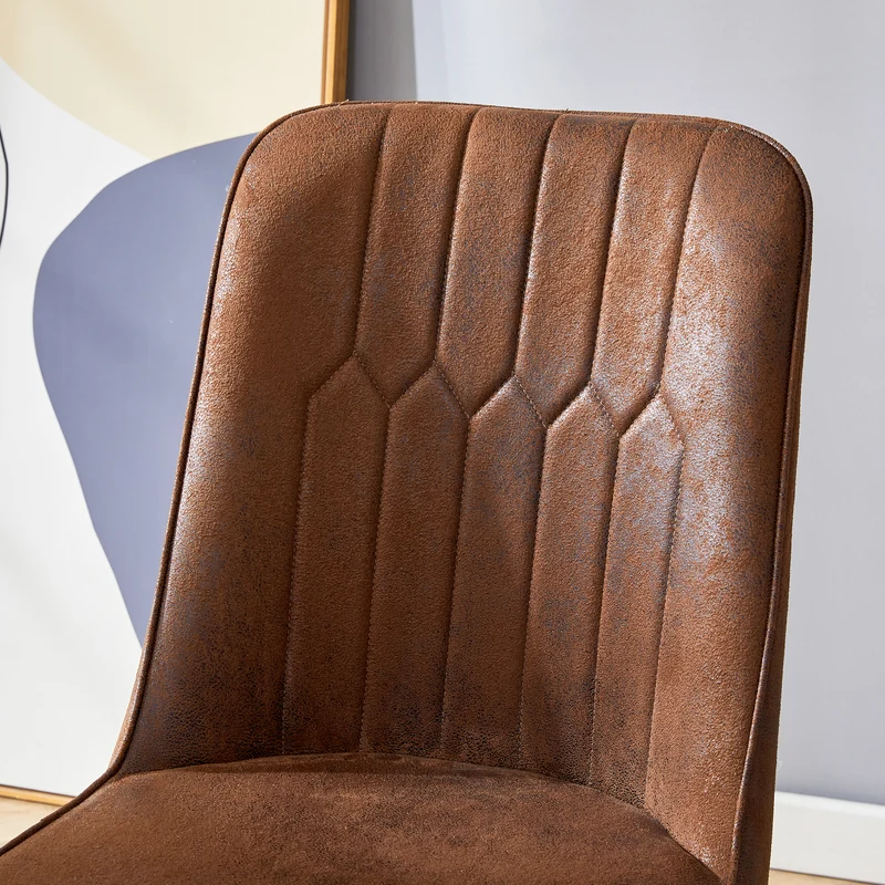 Lot de 2 chaises de salle à manger marron pieds noir et dorés CLARITYLSTRY