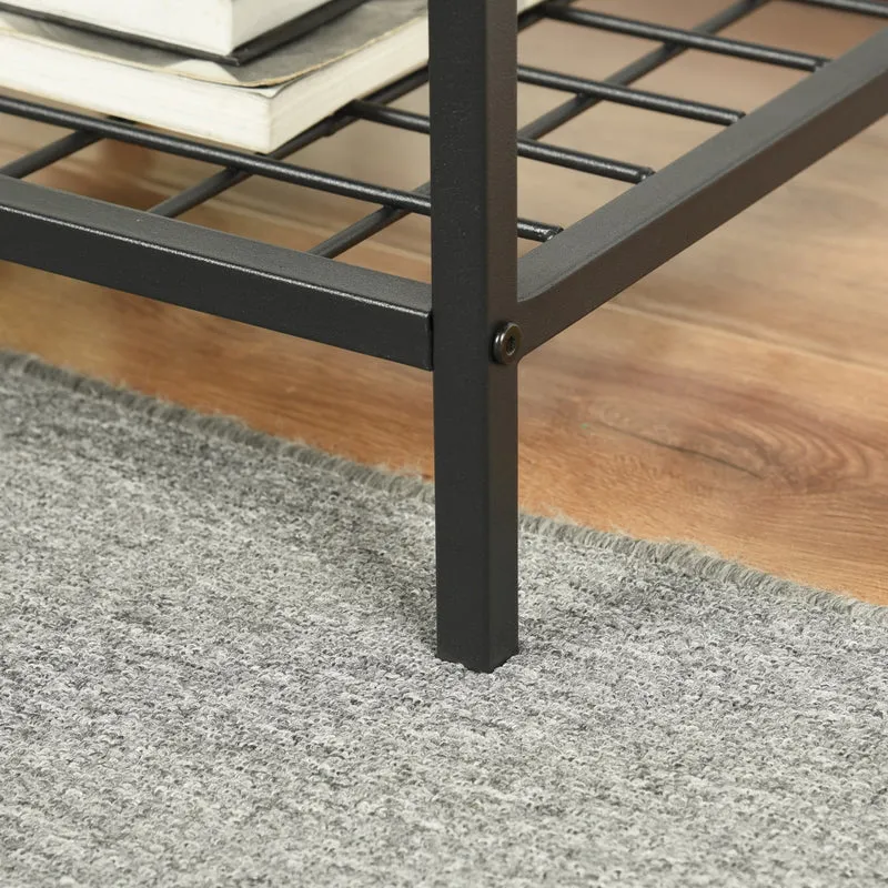 Bout de canapé moderne en verre et métal JANKIN END TABLE