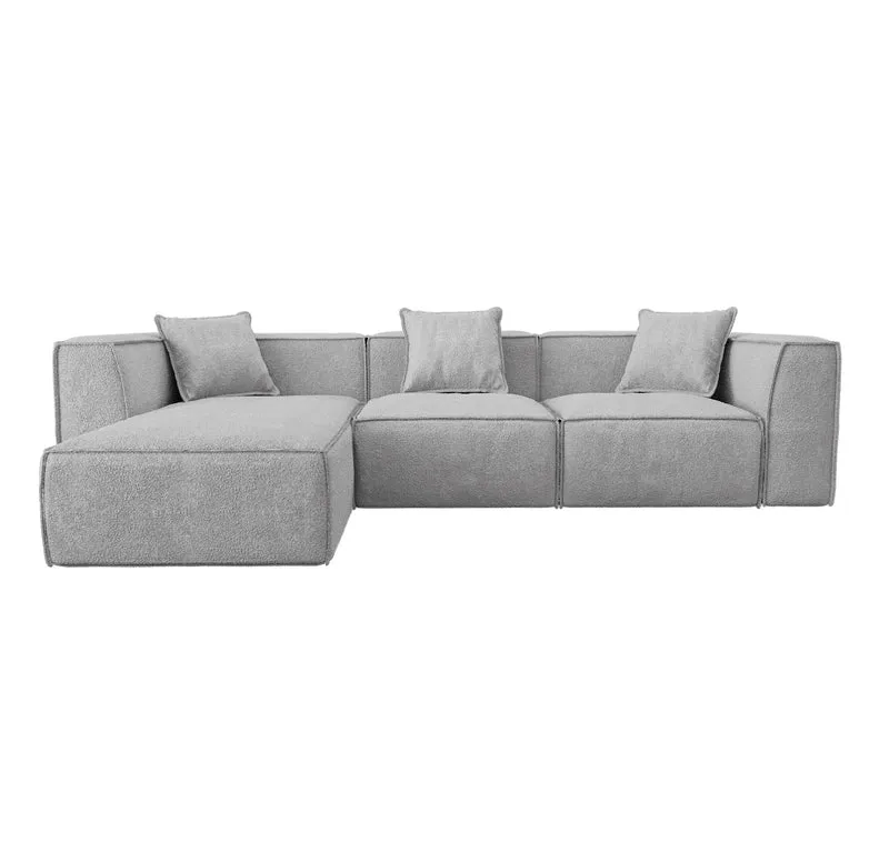 Canapé grand angle gauche ROLF Tissu bouclette