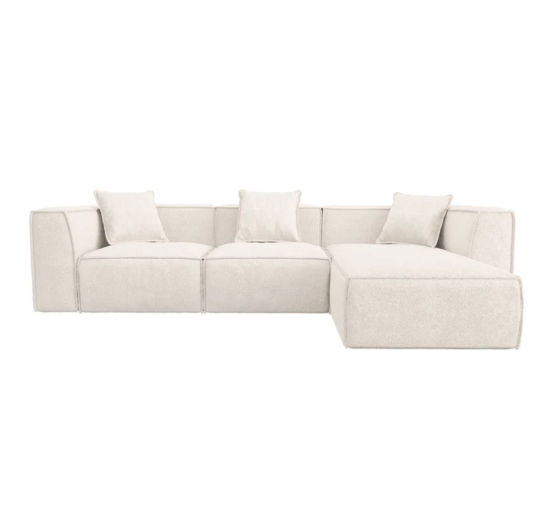 Canapé grand angle droit ROLF Tissu bouclette