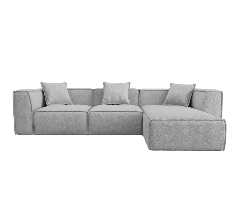 Canapé grand angle droit ROLF Tissu bouclette