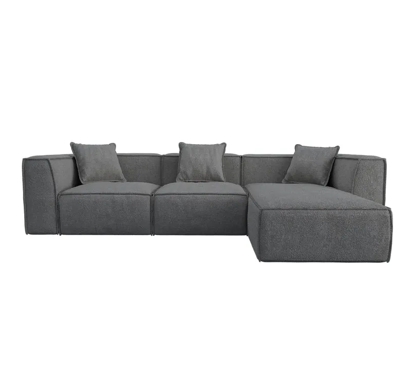 Canapé grand angle droit ROLF Tissu bouclette