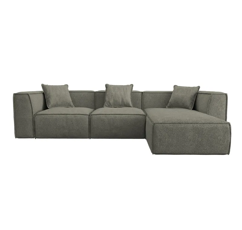 Canapé grand angle droit ROLF Tissu bouclette