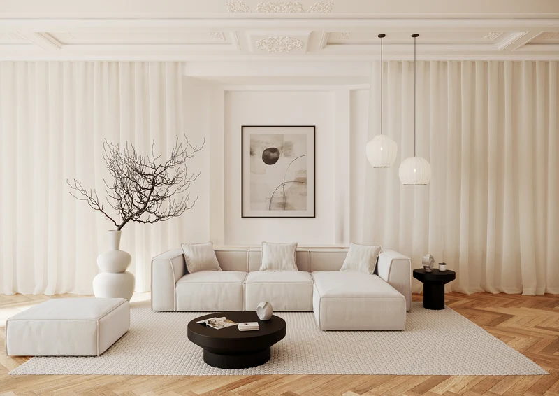Pouf ROLF Velours côtelé
