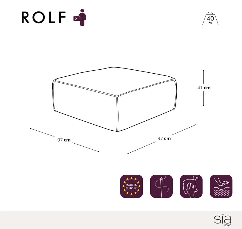 Pouf ROLF Velours côtelé