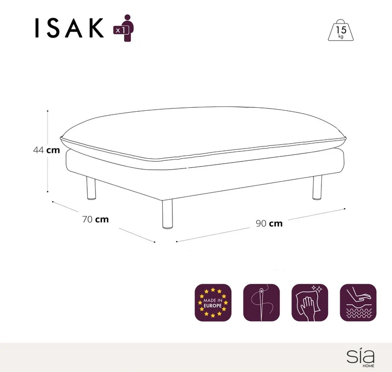 Pouf ISAK Tissu tramé