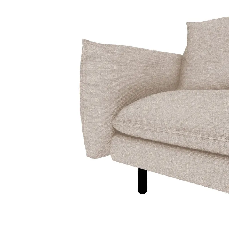 Canapé d'angle droit ISAK Tissu tramé