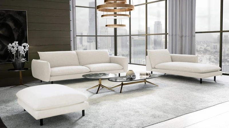 Canapé 3 places ISAK Tissu tramé
