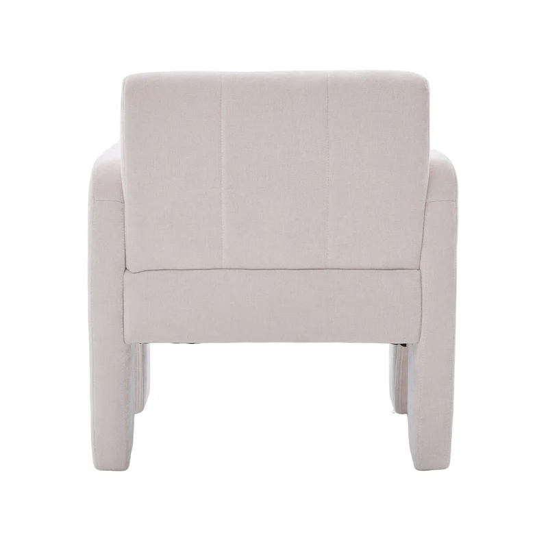 Fauteuil en chenille beige 67,5x69x74,5cm AURAERA