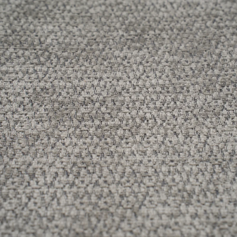 Canapé 2 places sans montage chenille gris clair, poches latérales, assise moelleuse PROCESS