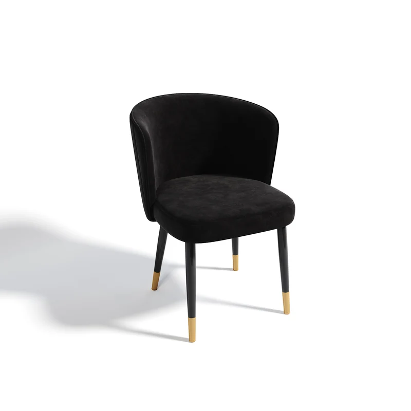 Set de 2 chaises NILS Velours pieds bicolores