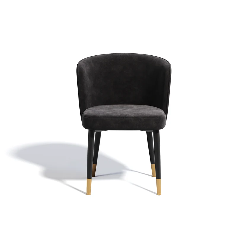 Set de 2 chaises NILS Velours pieds bicolores