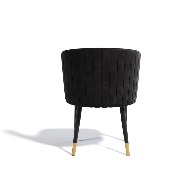 Set de 2 chaises NILS Velours pieds bicolores