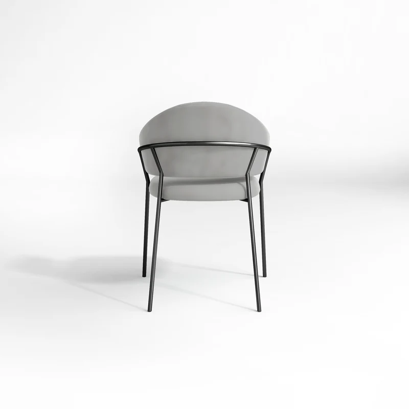 Set de 2 chaises HANNA Velours pieds noirs
