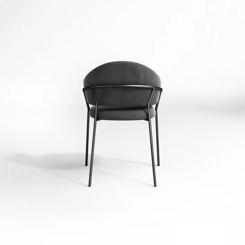 Set de 2 chaises HANNA Velours pieds noirs