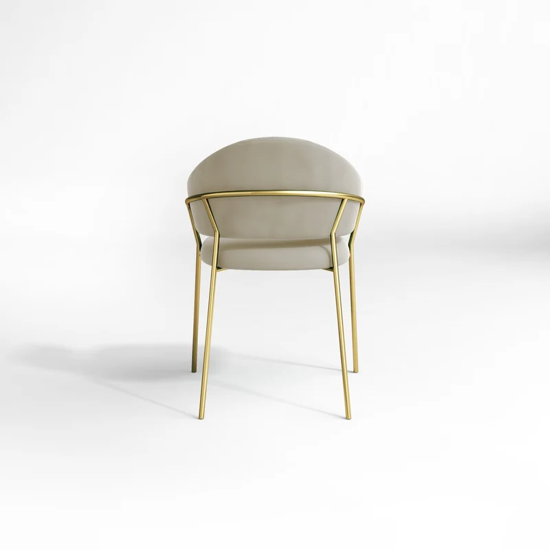 Set de 2 chaises HANNA Velours pieds dorés