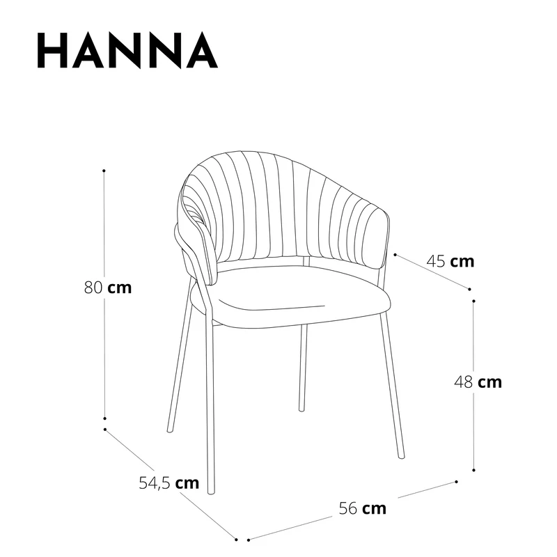 Set de 2 chaises HANNA Velours pieds dorés