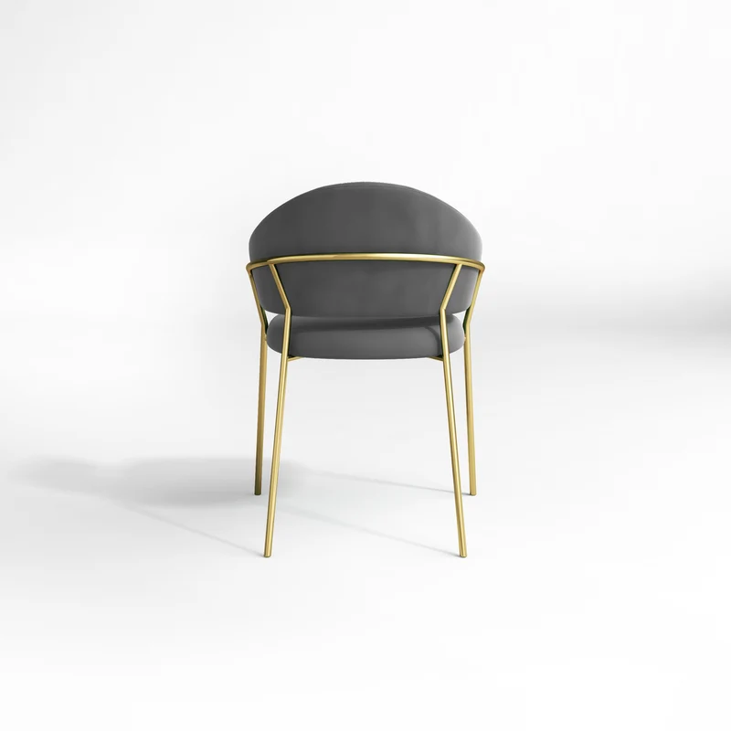 Set de 2 chaises HANNA Velours pieds dorés