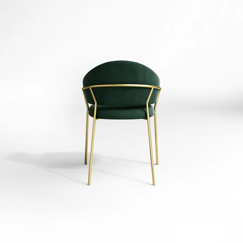 Set de 2 chaises HANNA Velours pieds dorés