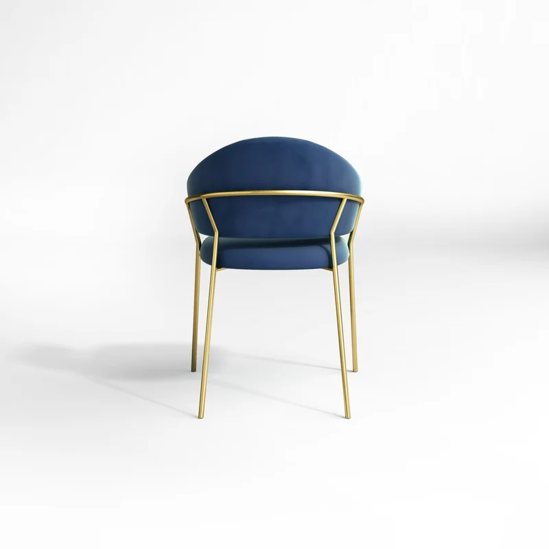 Set de 2 chaises HANNA Velours pieds dorés