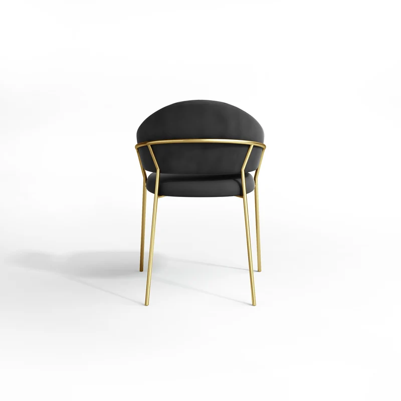 Set de 2 chaises HANNA Velours pieds dorés
