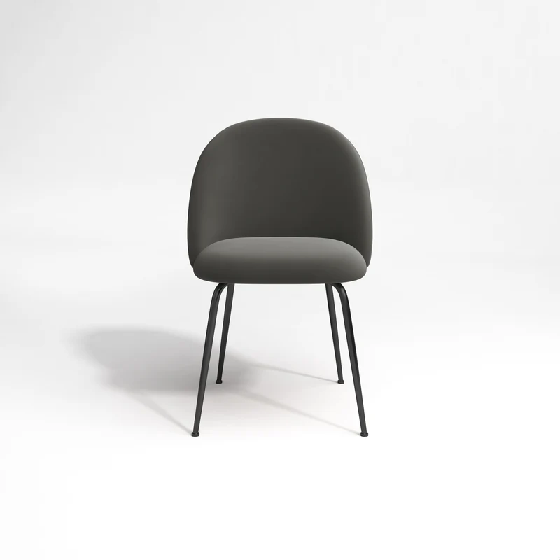 Set de 2 chaises ELLA Velours pieds noirs