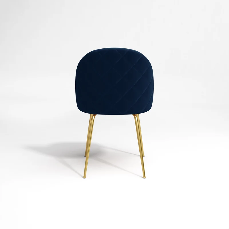 Set de 2 chaises ELLA Velours pieds dorés