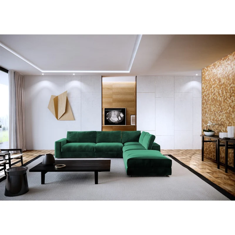 Canapé grand angle droit KARL Velours