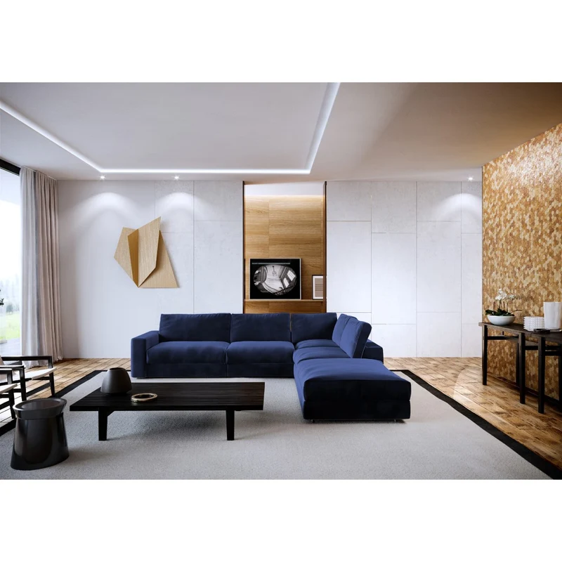 Canapé grand angle droit KARL Velours