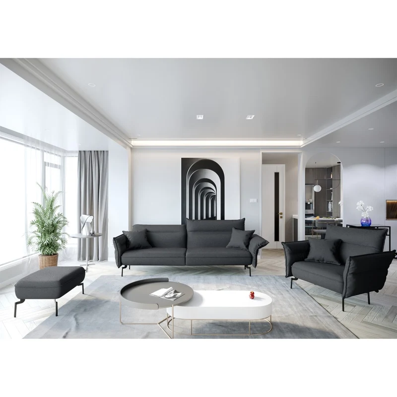 Pouf ELSA Tissu tramé