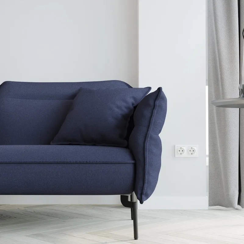 Canapé grand angle gauche ELSA Tissu tramé