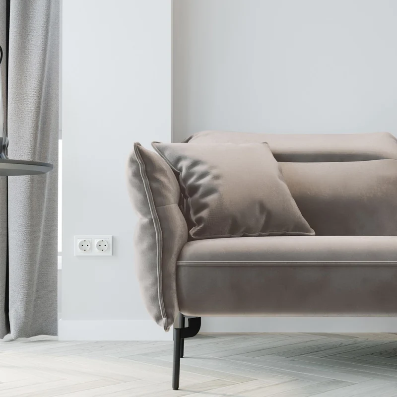 Canapé grand angle droit ELSA Velours