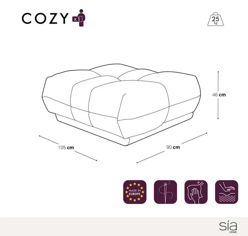 Pouf COZY Velours côtelé