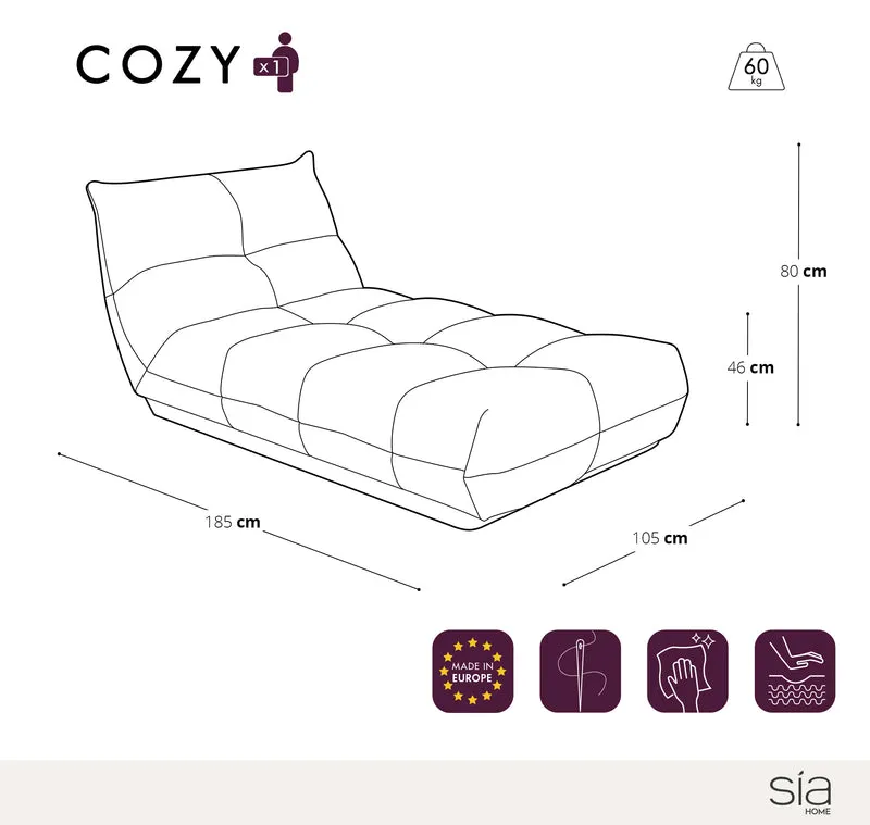 Méridienne COZY Velours côtelé