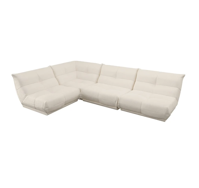 Canapé grand angle gauche COZY Bouclette