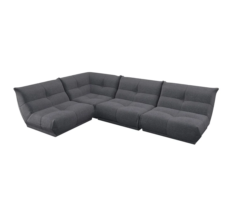 Canapé grand angle gauche COZY Bouclette