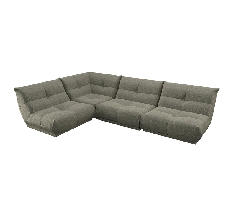 Canapé grand angle gauche COZY Bouclette