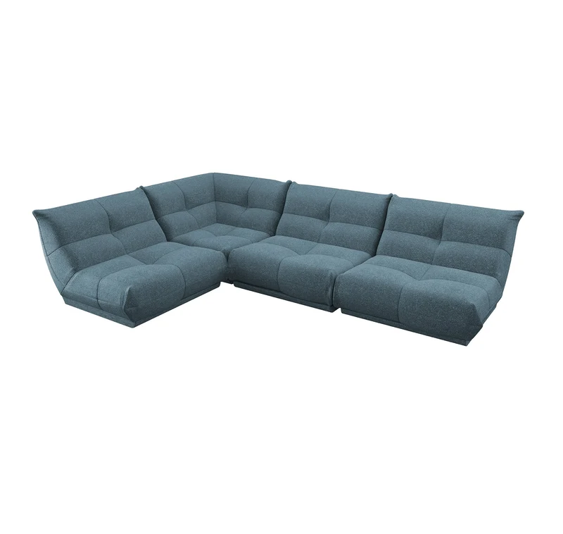 Canapé grand angle gauche COZY Bouclette