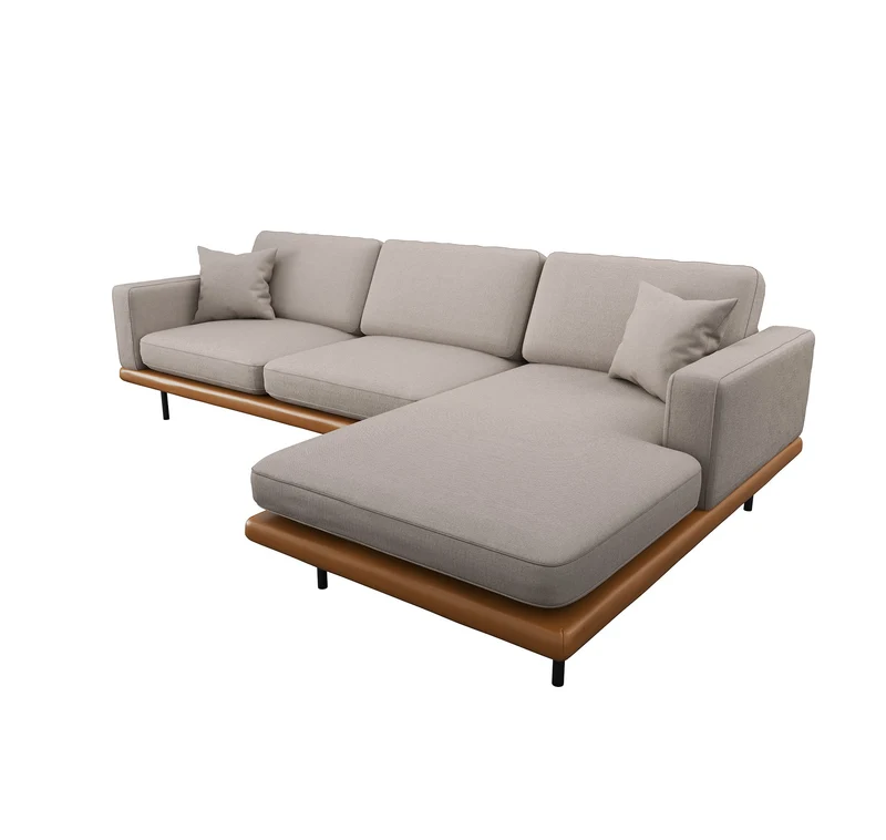 Canapé angle droit PIONI Tissu Tramé