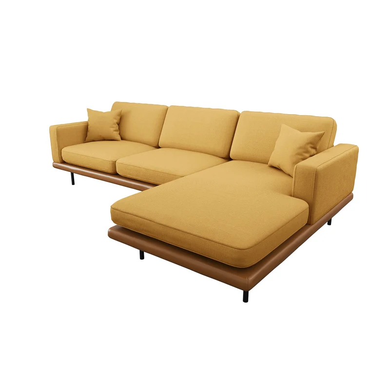 Canapé angle droit PIONI Tissu Tramé