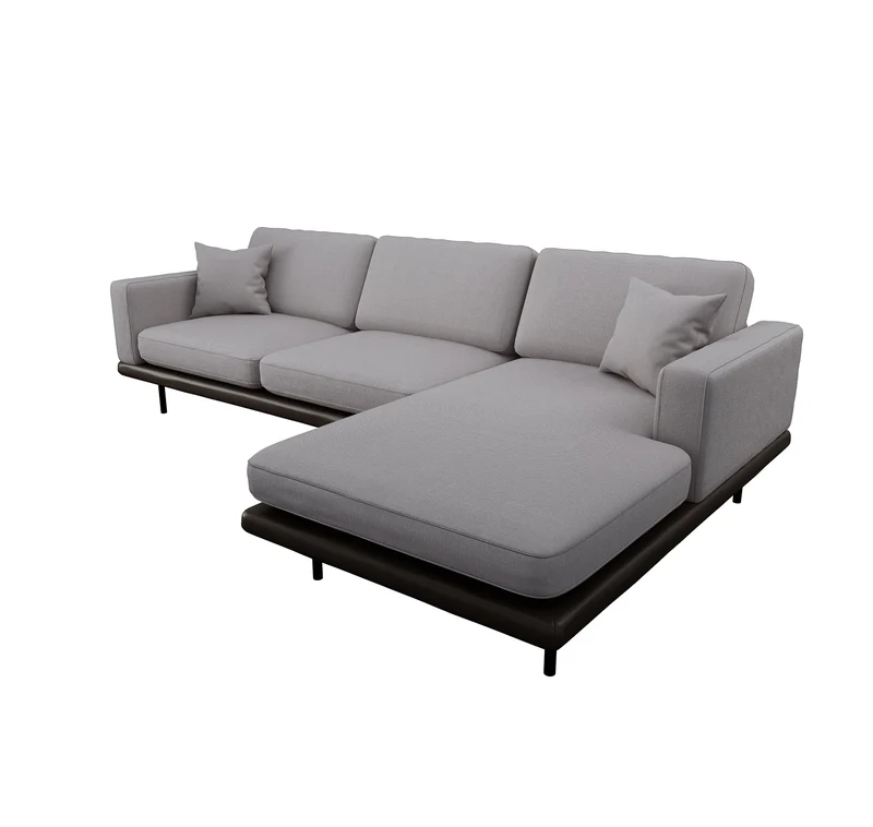 Canapé angle droit PIONI Tissu Tramé
