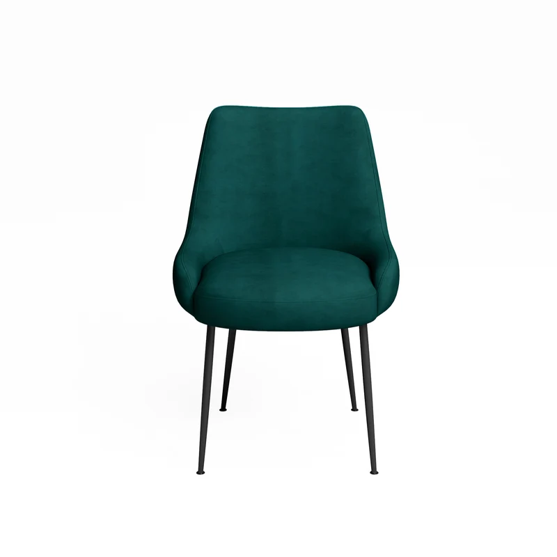 Chaise RAKEL Tissu tramé toucher doux pieds noirs