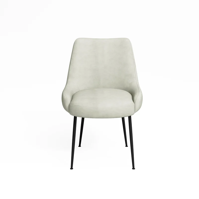 Chaise RAKEL Tissu tramé toucher doux pieds noirs