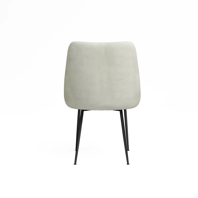 Chaise RAKEL Tissu tramé toucher doux pieds noirs