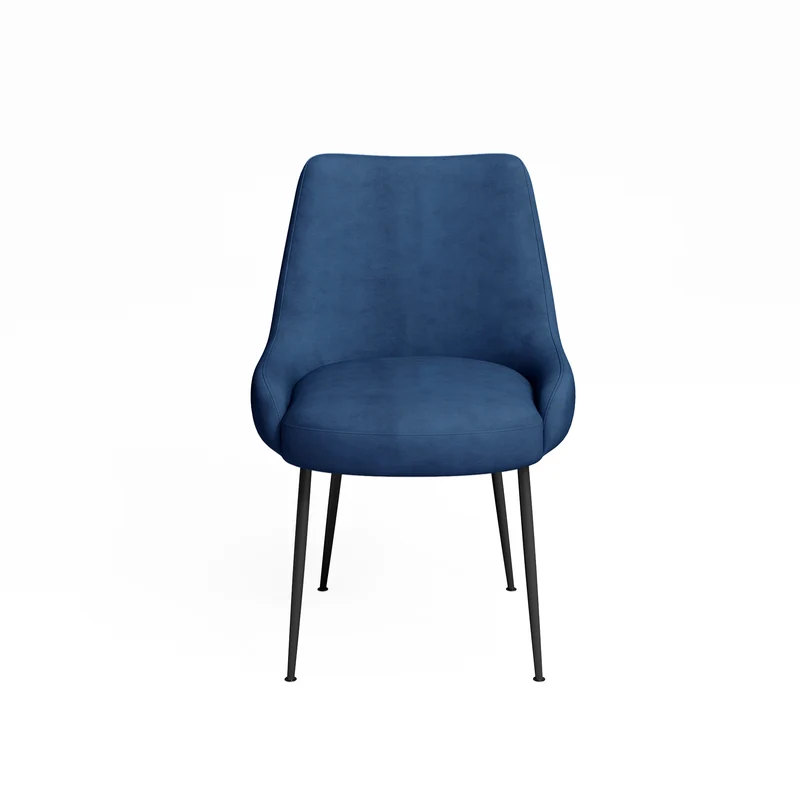 Chaise RAKEL Tissu tramé toucher doux pieds noirs